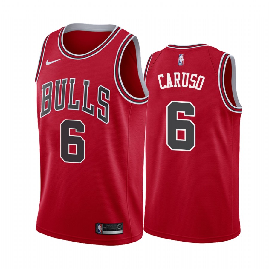 Alex Caruso Chicago Bulls Red Icon Edition #6 Jersey 2021 Trade