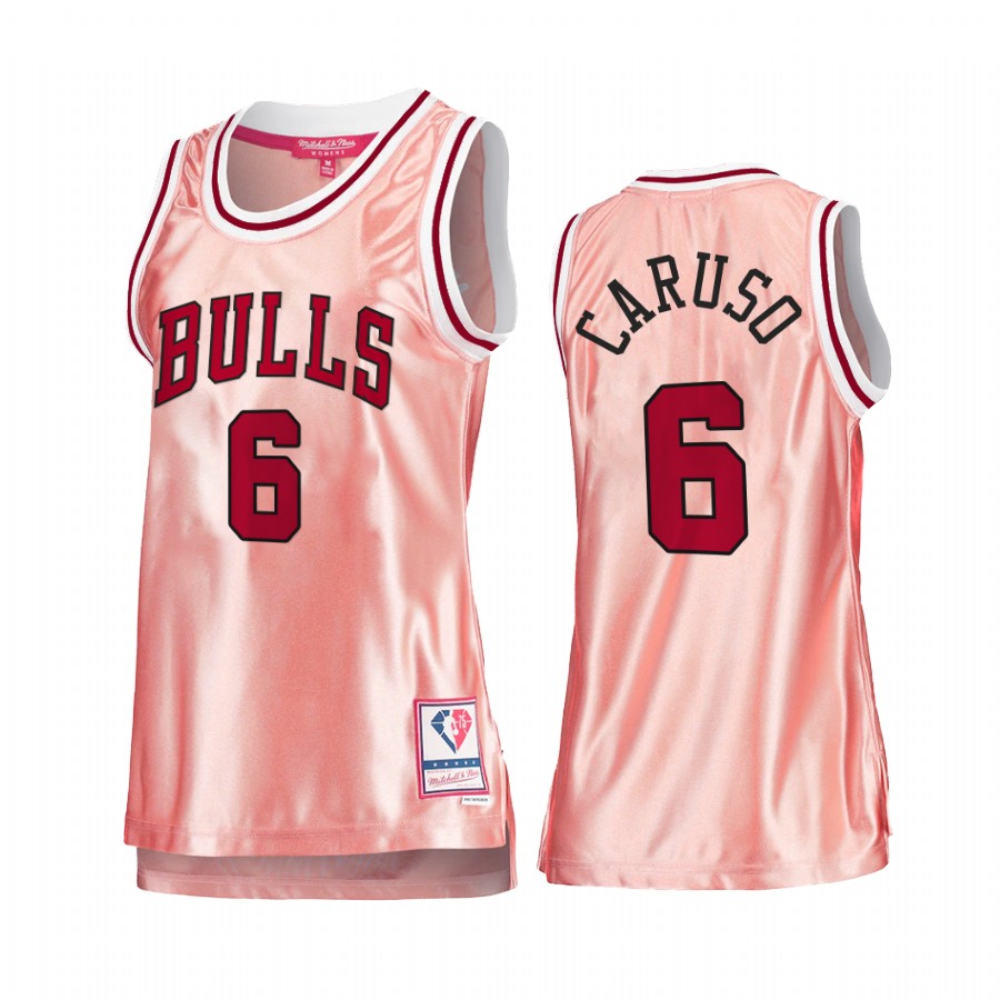 Alex Caruso Chicago Bulls Rose Gold Jersey #6 Pink 75th Anniversary Women’s Tank