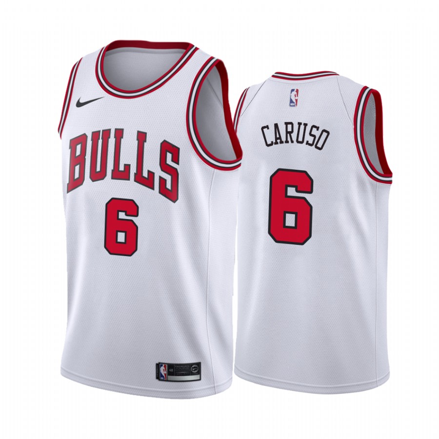 Alex Caruso Chicago Bulls White Association Edition #6 Jersey 2021 Trade