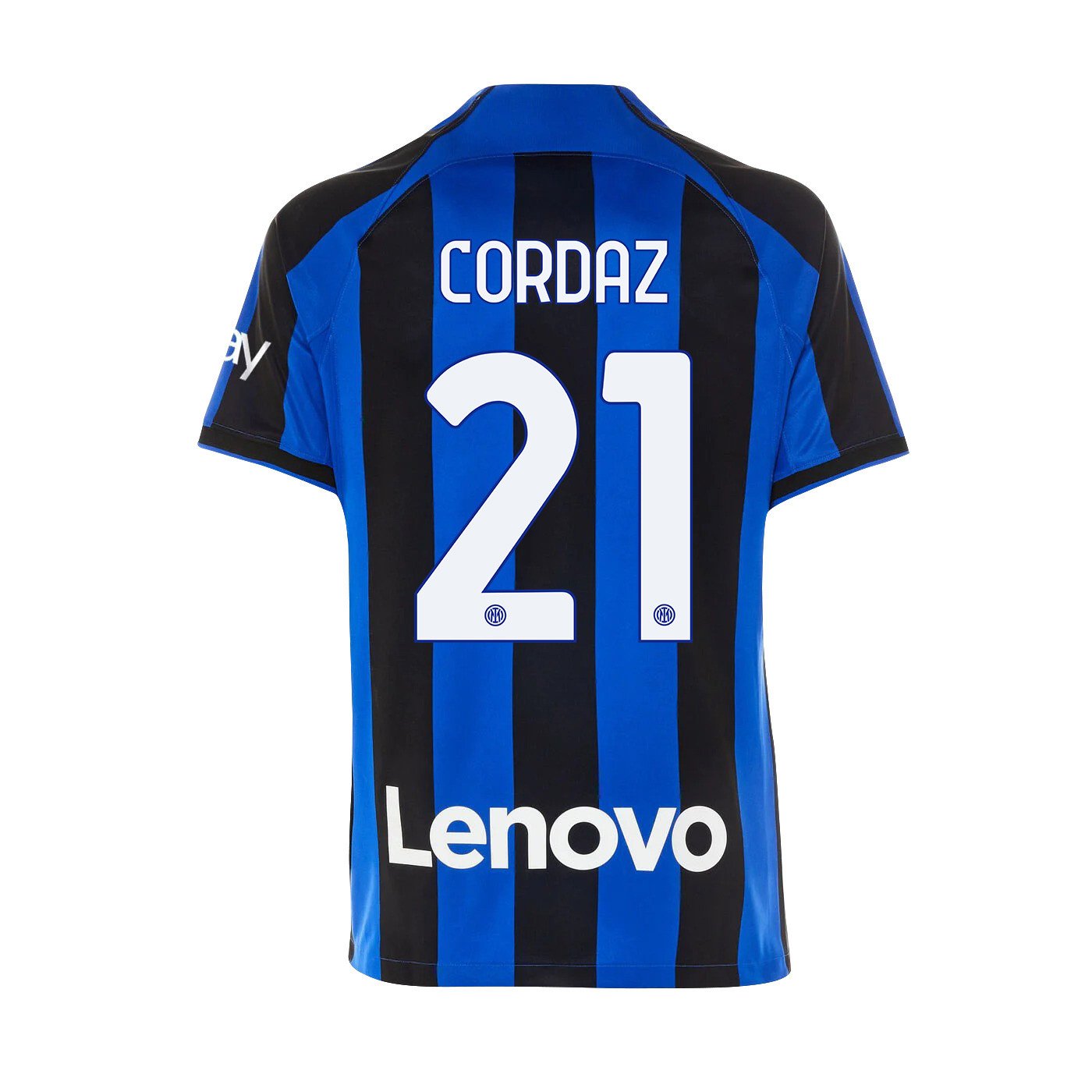 Alex Cordaz 21 Inter Milan 2022/23 Home Men Jersey – Black/Blue Stripes
