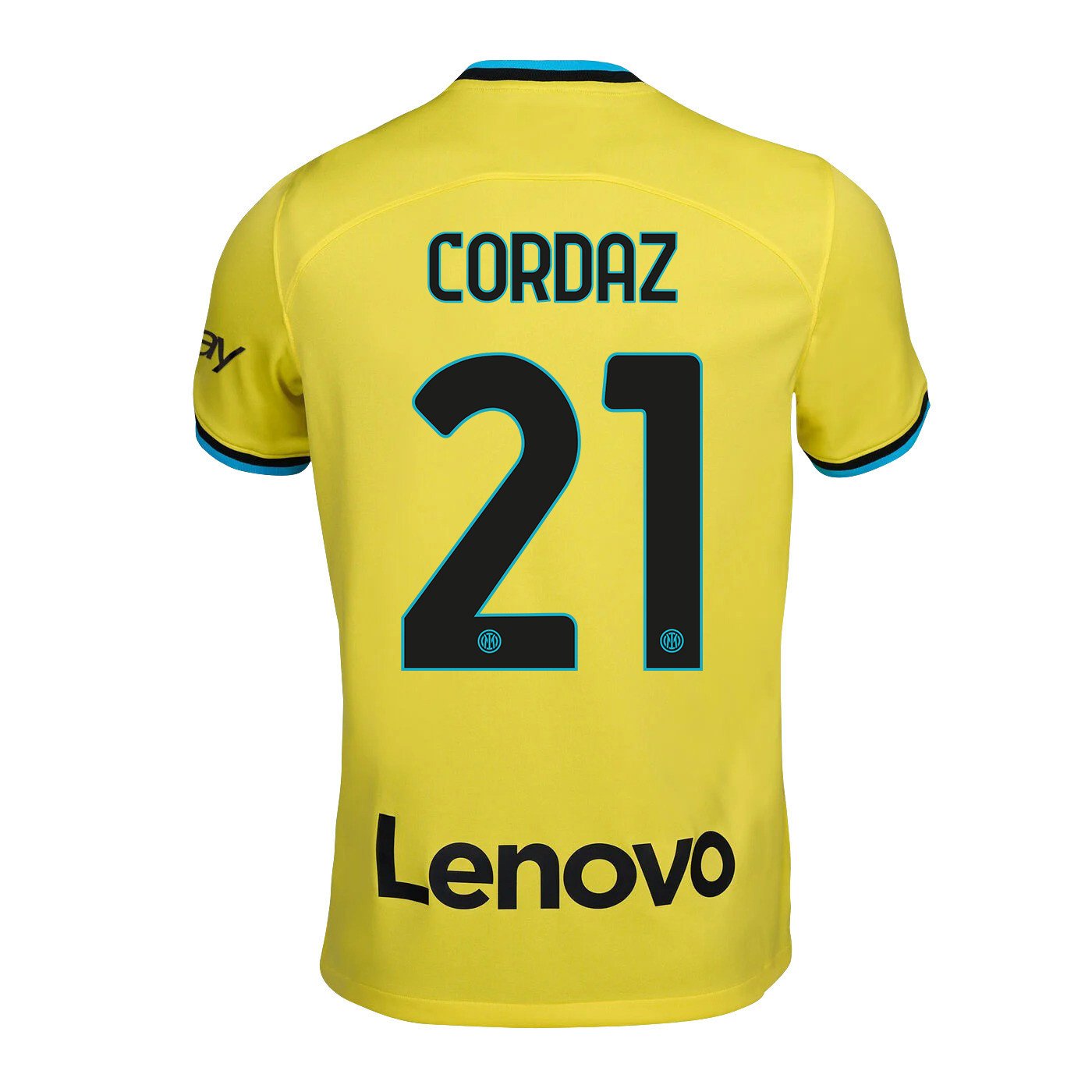 Alex Cordaz 21 Inter Milan 2022/23 Third Men Jersey – Yellow