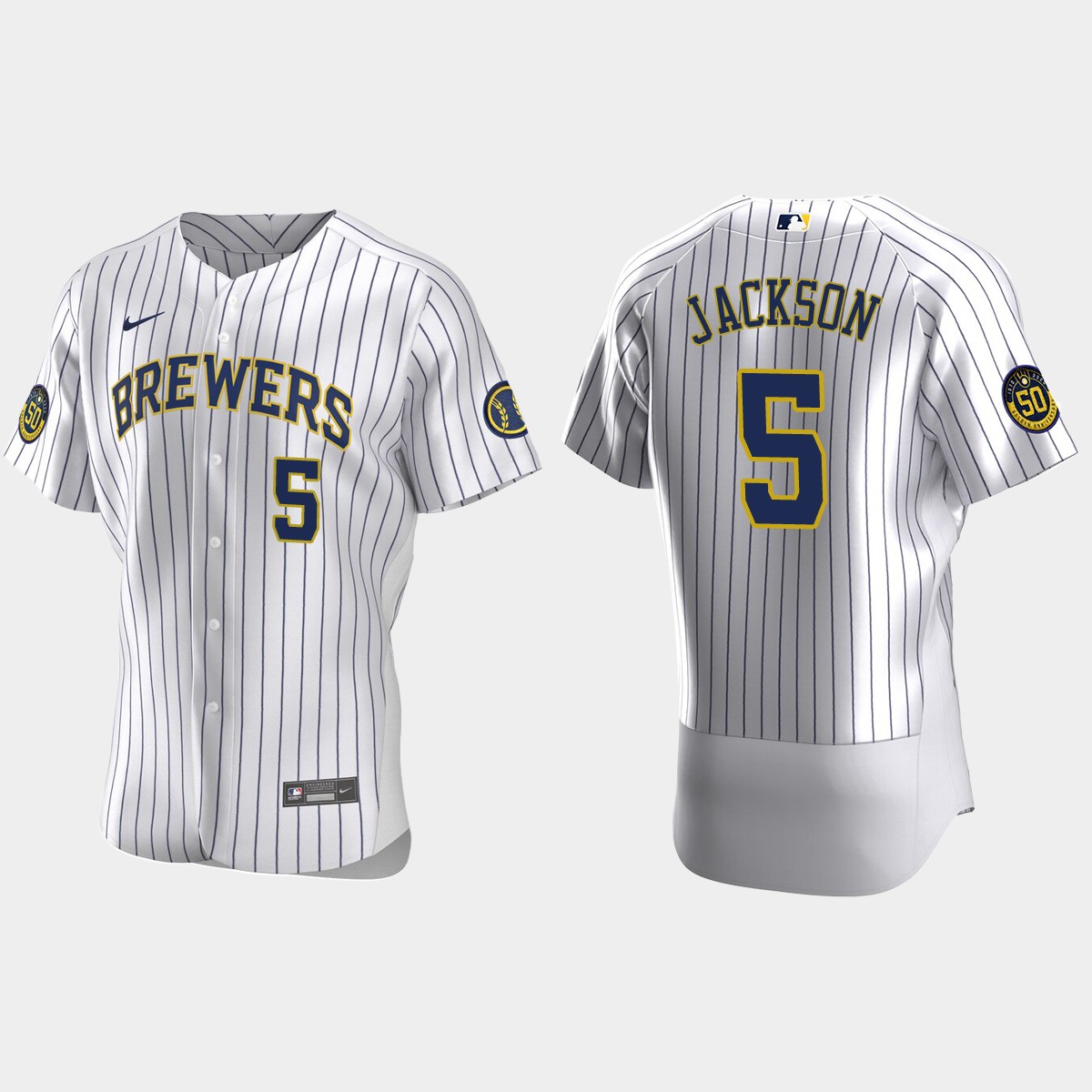 Alex Jackson Milwaukee Brewers Home Jersey - White