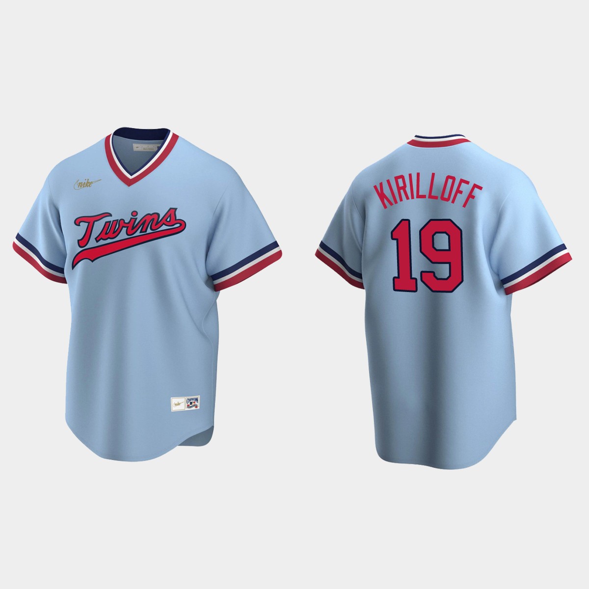 Alex Kirilloff #19 Minnesota Twins Cooperstown Collection Road Jersey - Light Blue