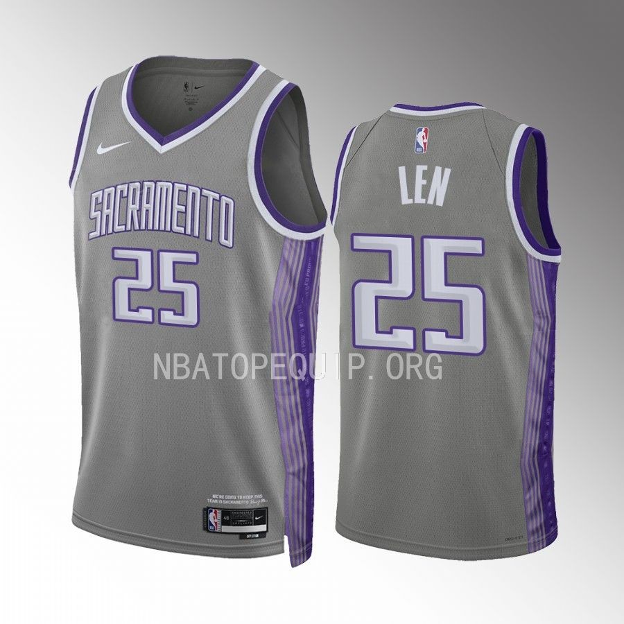 Alex Len 2022-23 Sacramento Kings Grey #25 City Edition Jersey Swingman