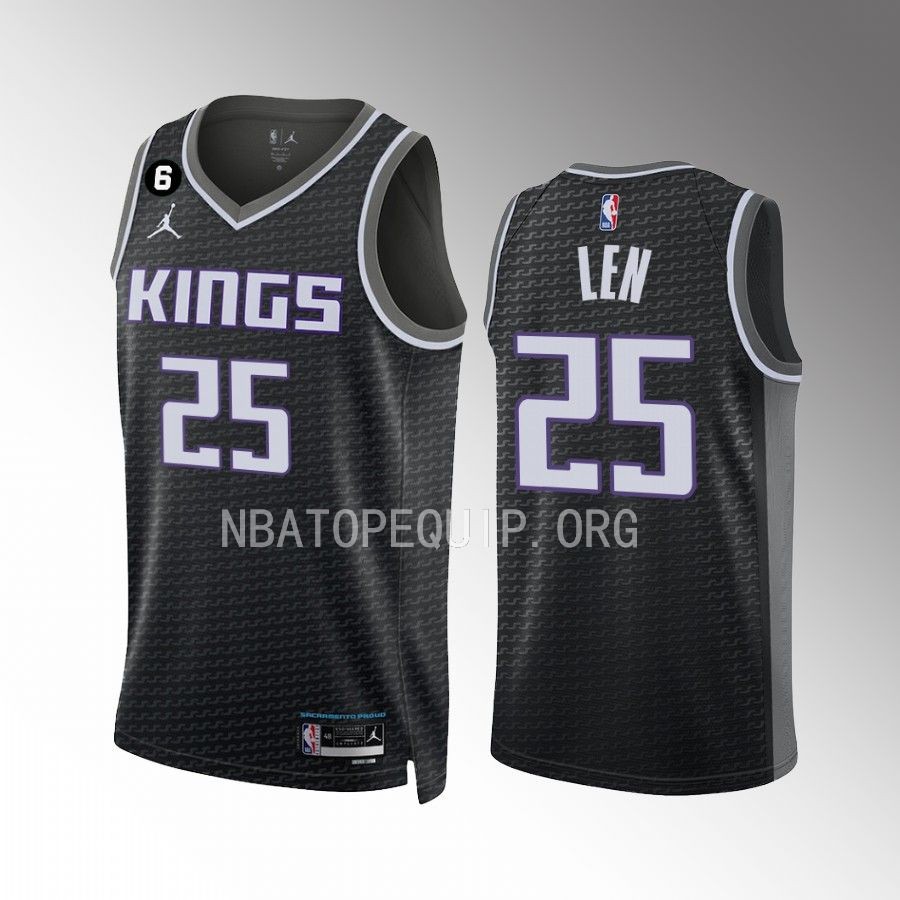 Alex Len Sacramento Kings #25 Black Jersey 2022-23 Statement Edition Swingman