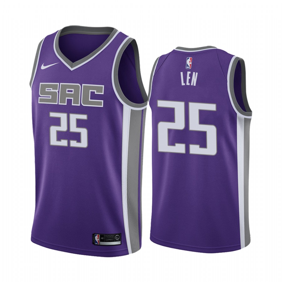 Alex Len Sacramento Kings 2021-22 Icon Edition Purple #25 Jersey