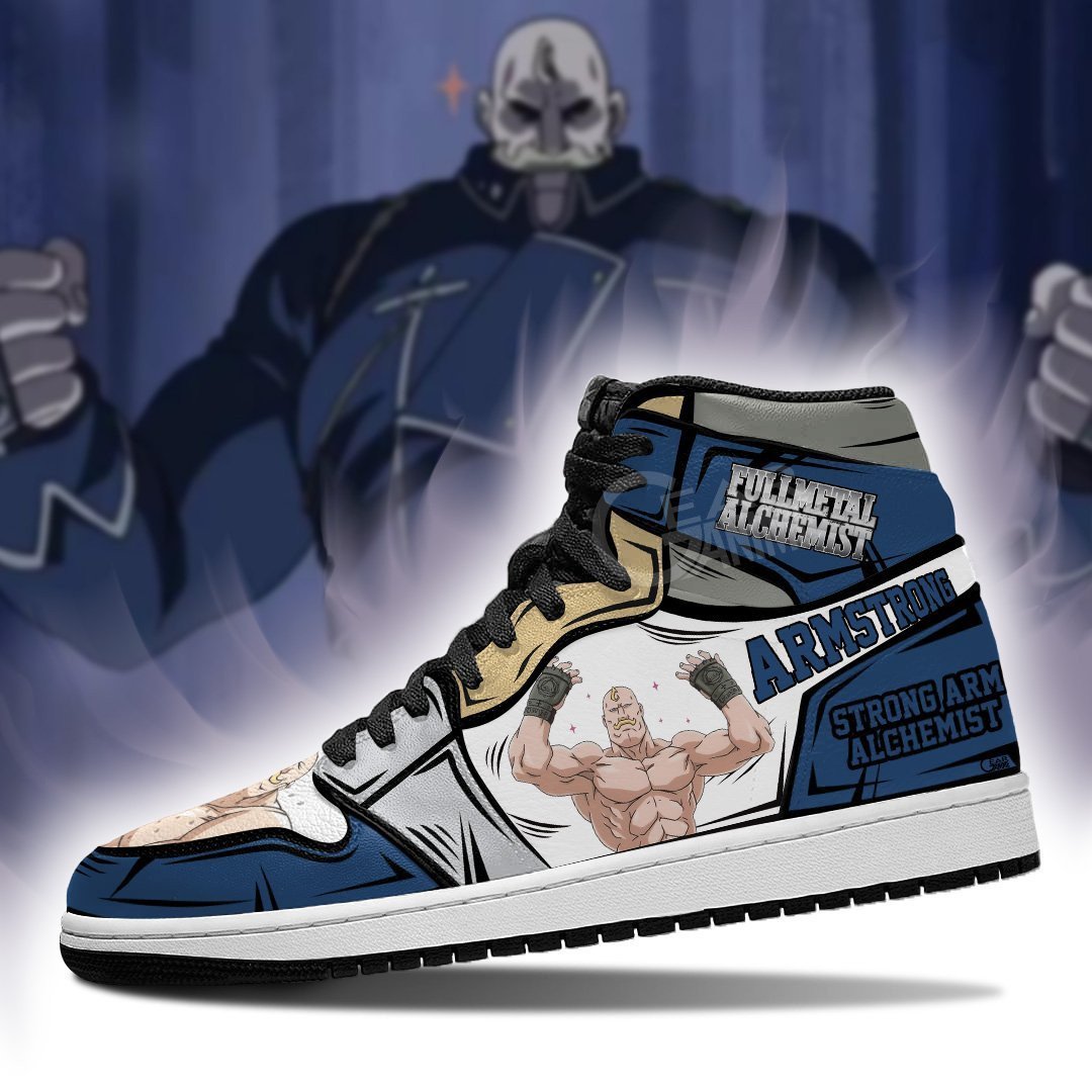 Alex Louis Armstrong Fullmetal Alchemist JD1s Sneakers Anime Shoes, Air Jordan Hightop
