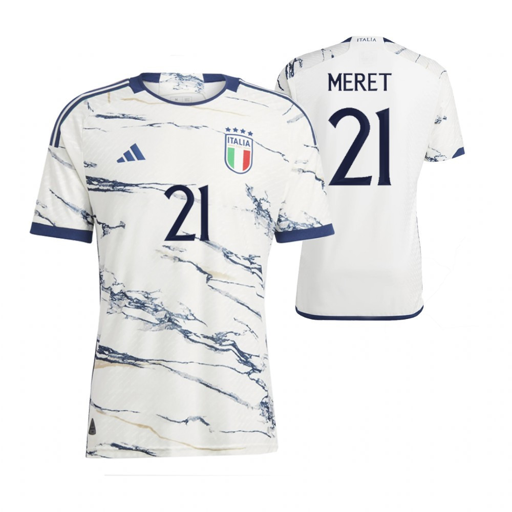 Alex Meret 21 Italy National Team 2023-24 Away Men Soccer Jersey – White