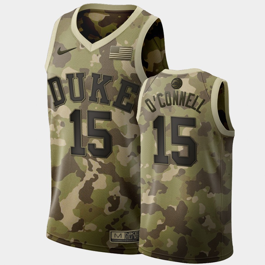 Alex O’Connell Duke Blue Devils Desert Camo 2019 Salute to Service Jersey NCAA