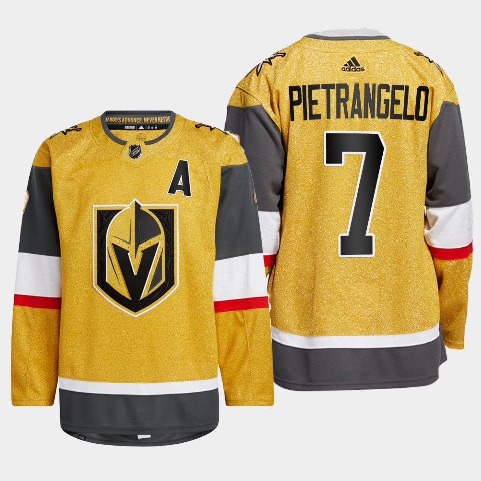 Alex Pietrangelo 7 Vegas Golden Knights Gold Stitched Jersey 2022-23 Home