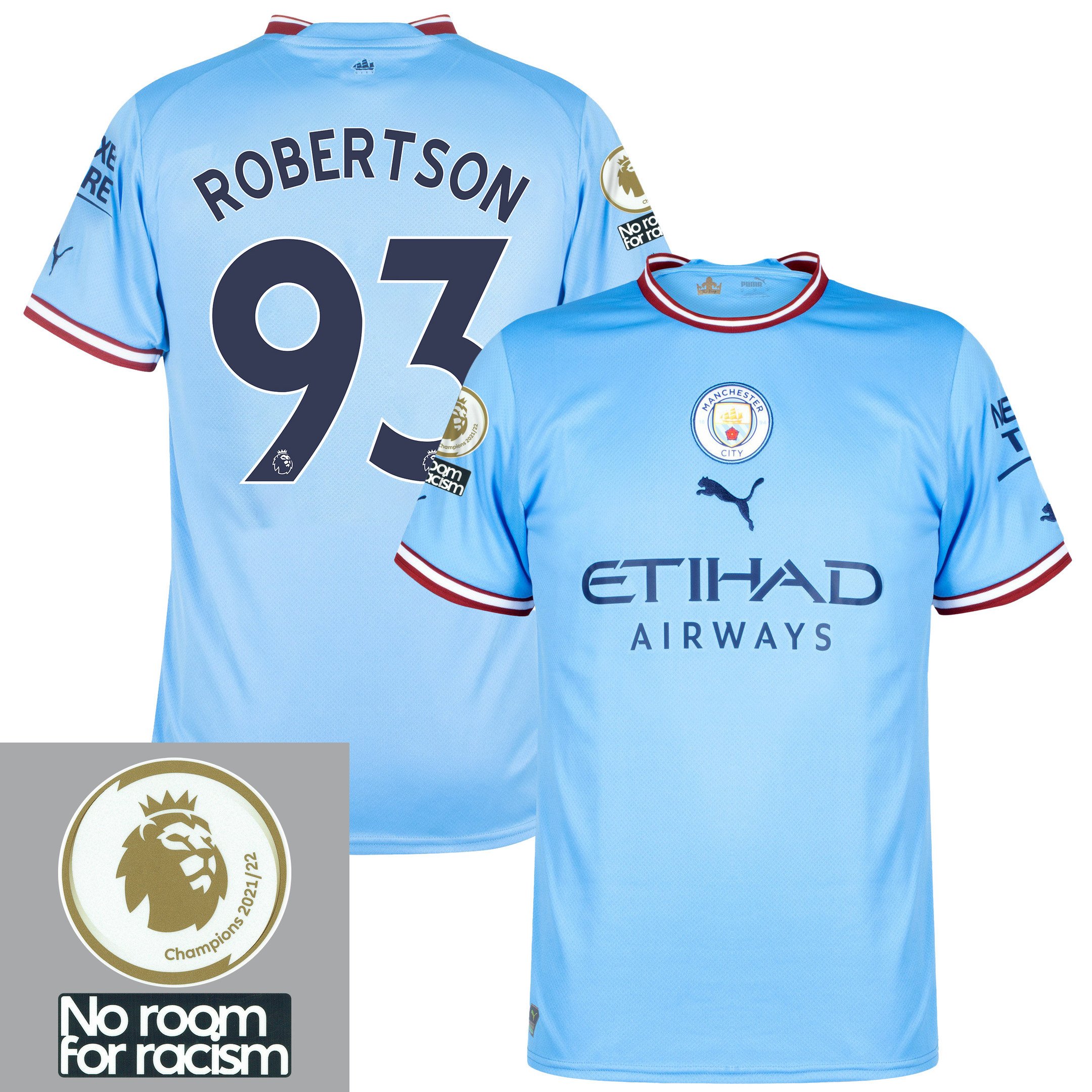 Alex Robertson 93 Manchester City 2022-2023 Home Men Jersey – Sky Blue