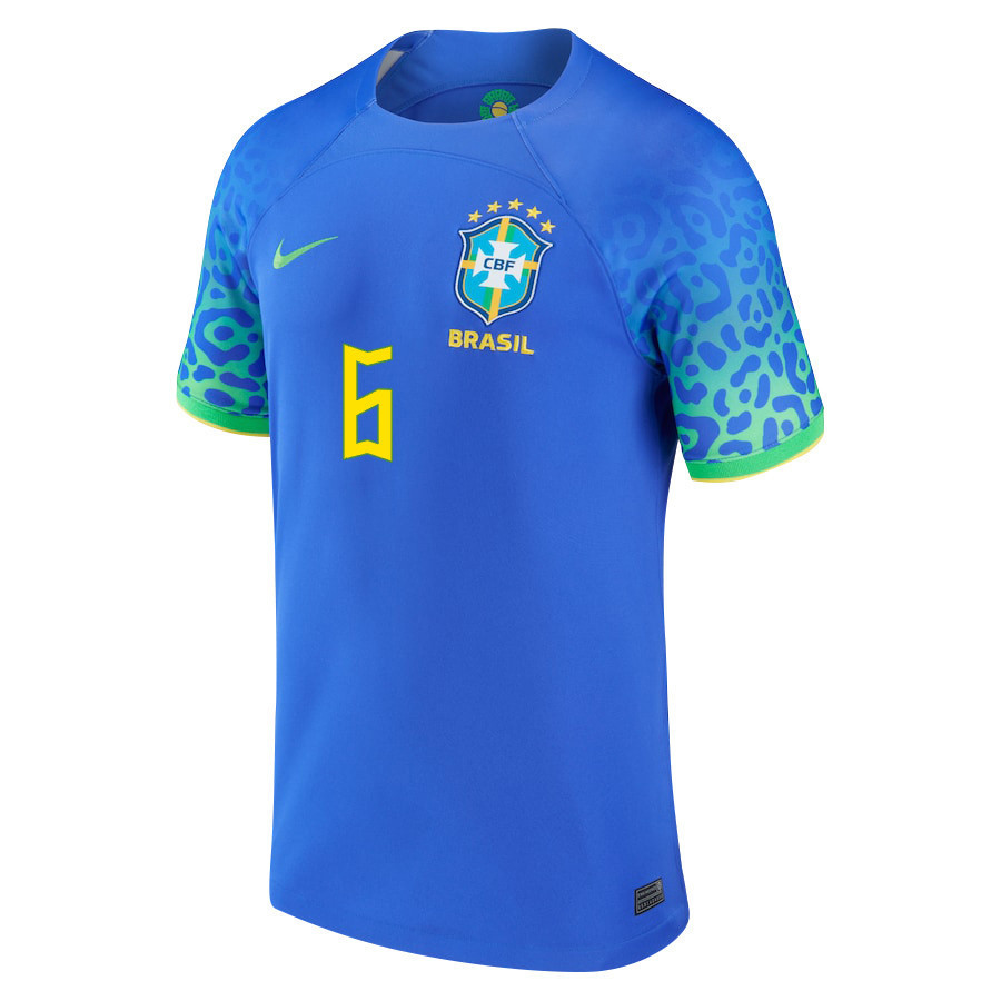 Alex Sandro 6 Brazil National Team 2022-23 Away Soccer Jersey
