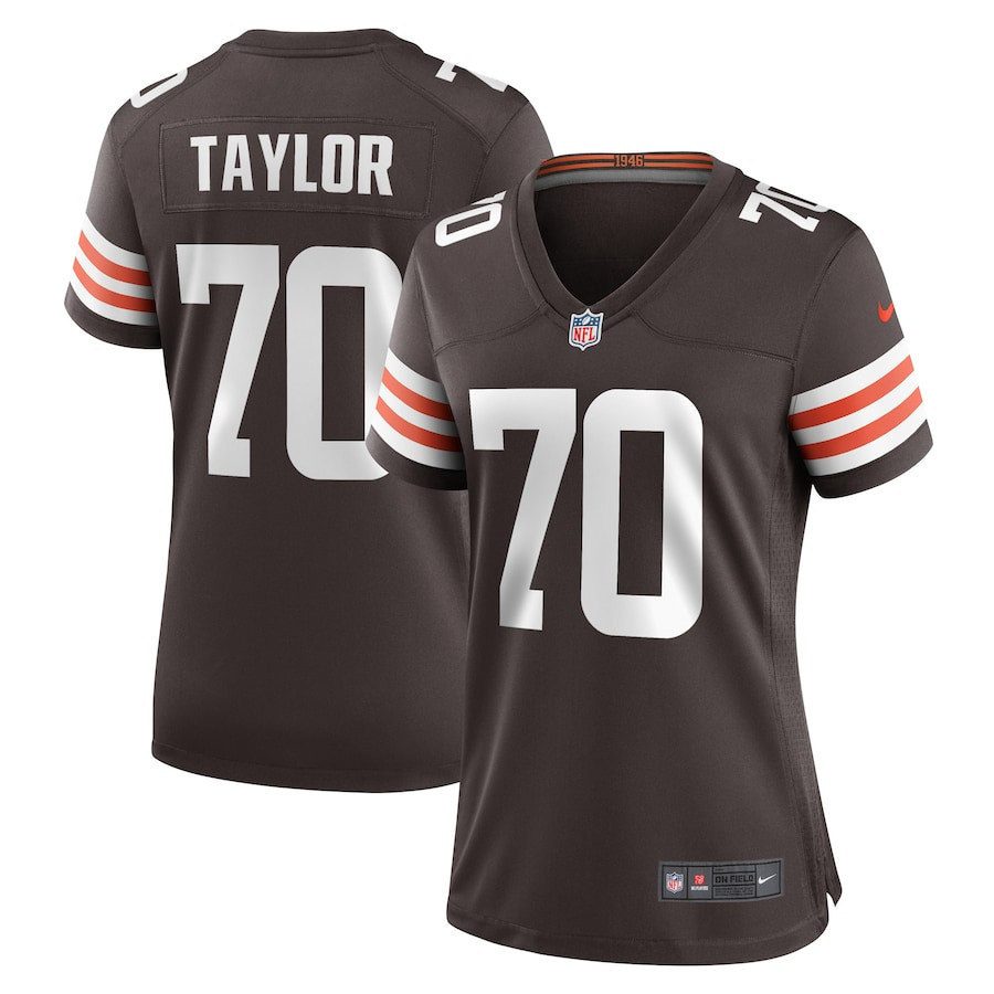 Alex Taylor Cleveland Browns Women’s Team Stitched Jersey – Brown