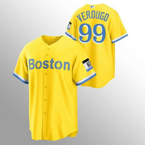Alex Verdugo #99 Boston Red Sox Gold All Over Print Baseball Jersey For Fans