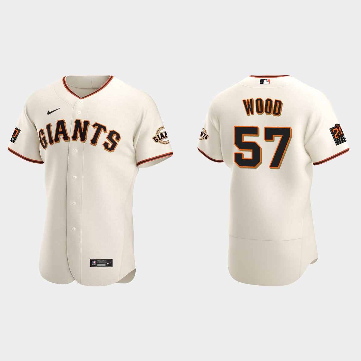 Alex Wood #57 San Francisco Giants Home Jersey – Cream