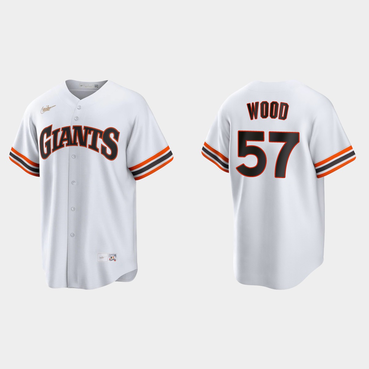 Alex Wood San Francisco Giants Cooperstown Home Jersey – White