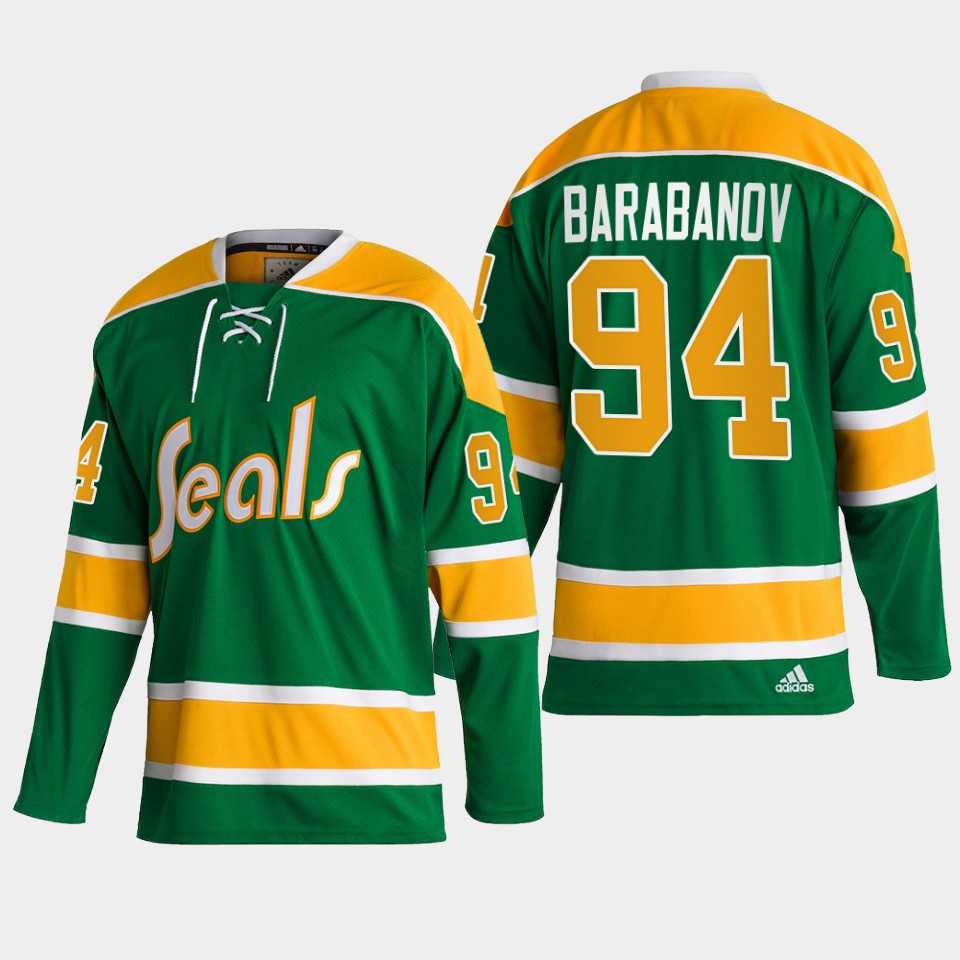 Alexander Barabanov 94 San Jose Sharks Green Reverse Retro 2.0 Stitched Jersey 2022-23