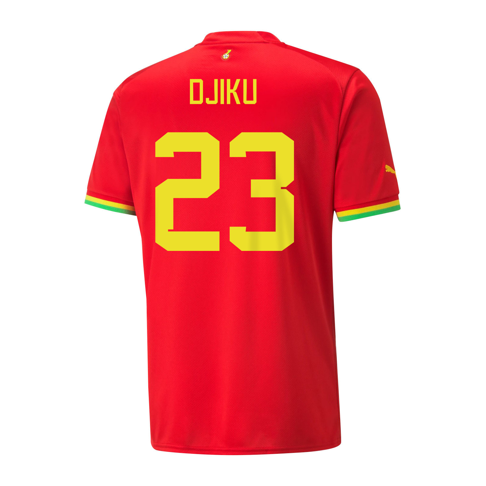 Alexander Djiku 23 Qatar World Cup Ghana National Team 2022-23 Away Red Soccer Jersey –