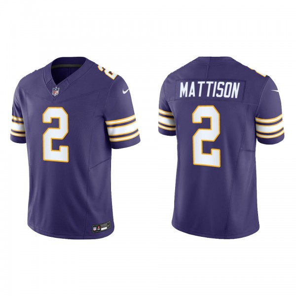 Alexander Mattison Minnesota Vikings Purple Classic Vapor F.U.S.E. Jersey