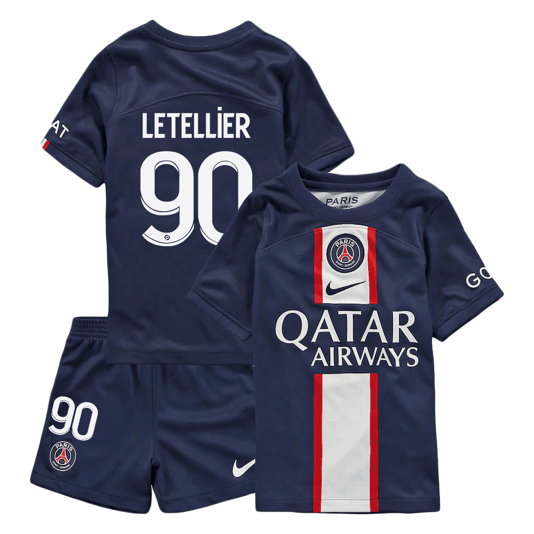 Alexandre Letellier 90 Paris Saint-Germain Home Kit 2022-23 Soccer Jersey – Blue