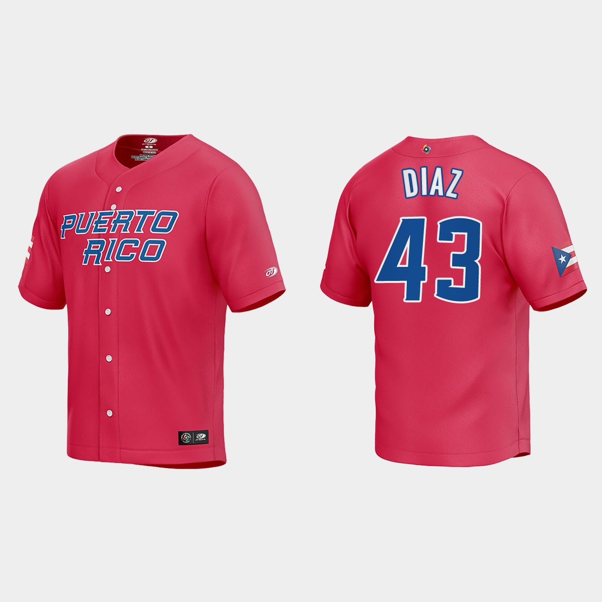Alexis Diaz Puerto Rico 2023 World Classic Jersey - Red