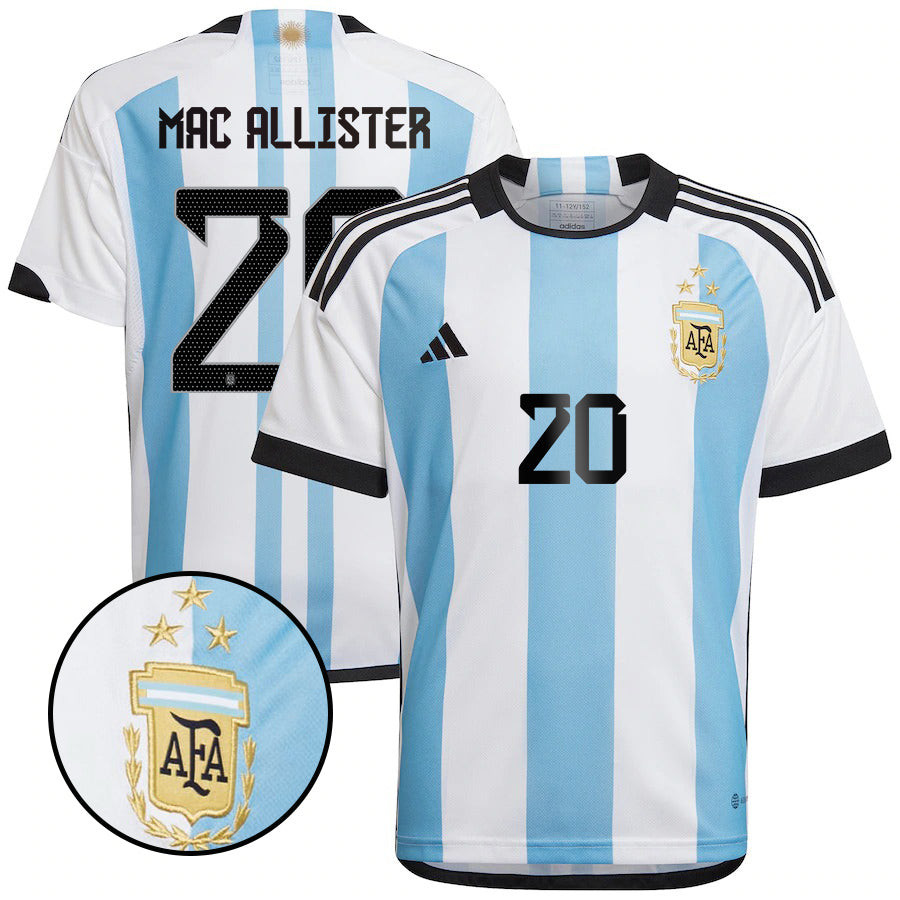 Alexis Mac Allister 20 Argentina 2022-23 Home Soccer Jersey National Team