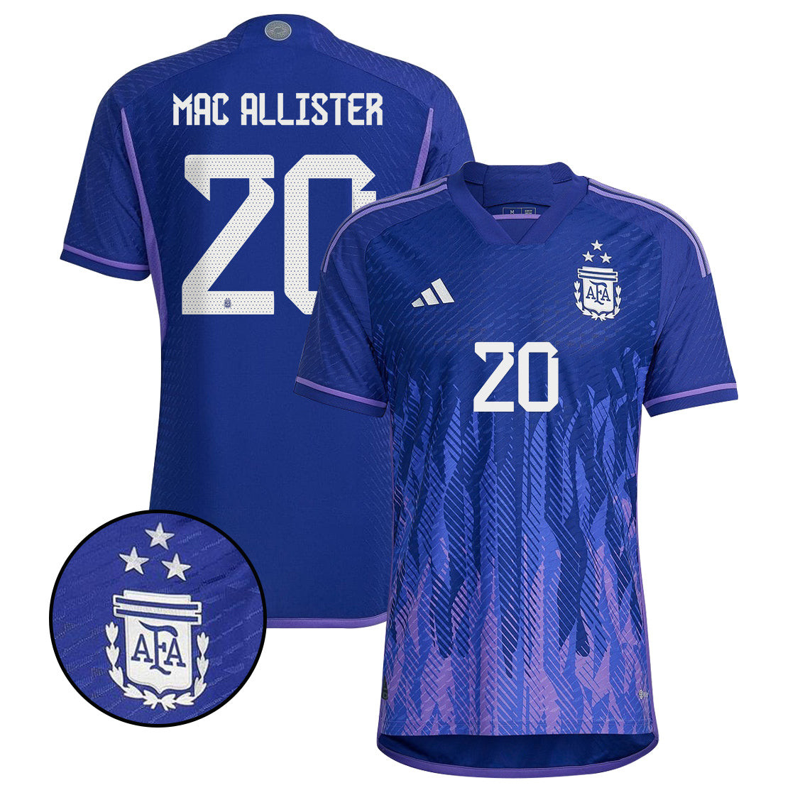 Alexis Mac Allister 20 Argentina Men Away Soccer Jersey Fan Version Player Version Soccer Jersey