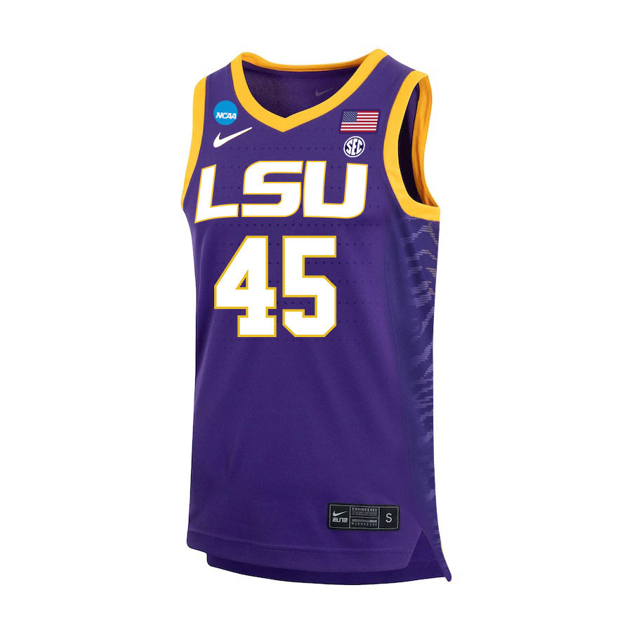 Alexis Morris 45 LSU Tigers 2023 NCAA  Stitched Jersey – Purple