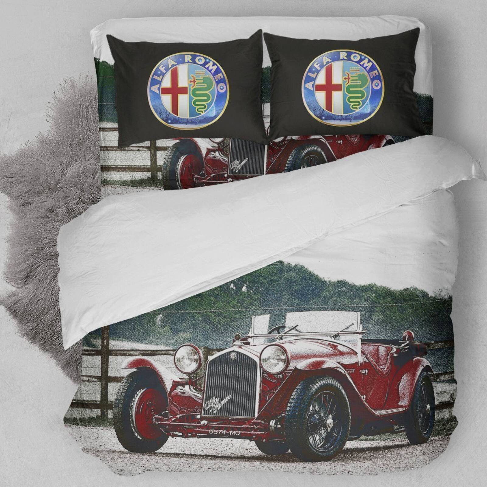Alfa Romeo 8C 2300 Spider Duvet Cover Bedding Set