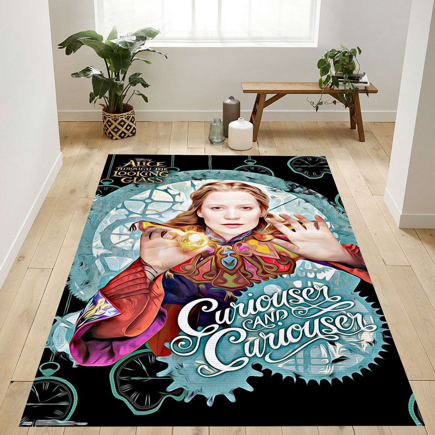Alice Looking Glass Rectangle Rug – Custom Size And Printing