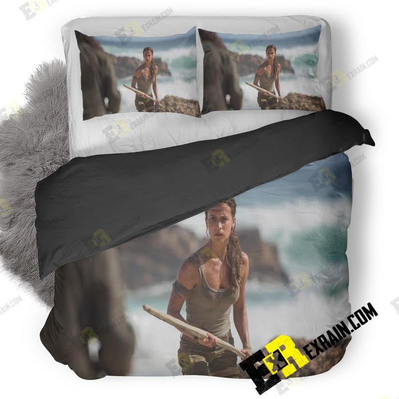 Alicia Vikander As Lara Croft In Tomb Raider Movie On 3D Customized Duvet Cover Bedding Set