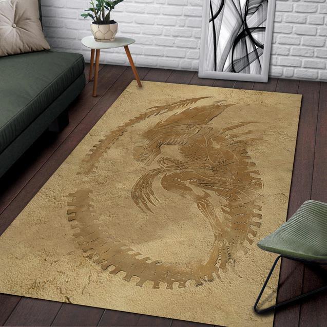 Alien Fossil Area Rectangle Rug