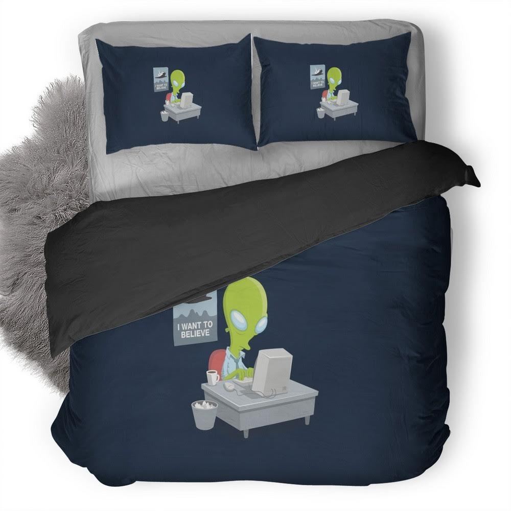 Alien Minimalism 3D Customized Duvet Cover Bedding Set