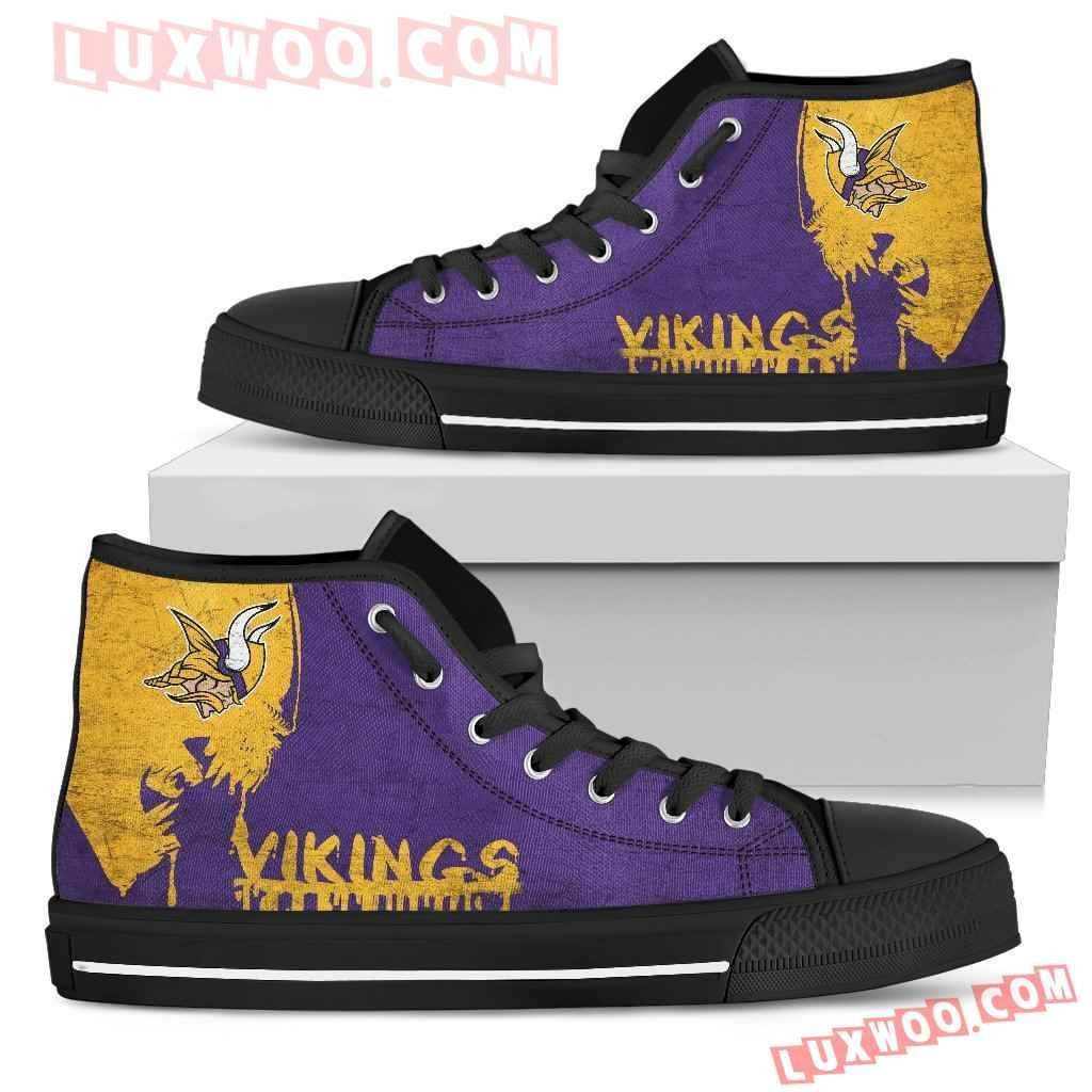 Alien Movie Minnesota Vikings High Top Shoes Sport Sneakers