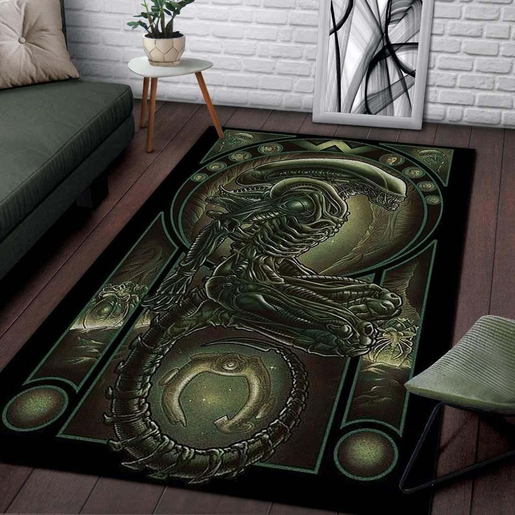 Aliens Area Rectangle Rug