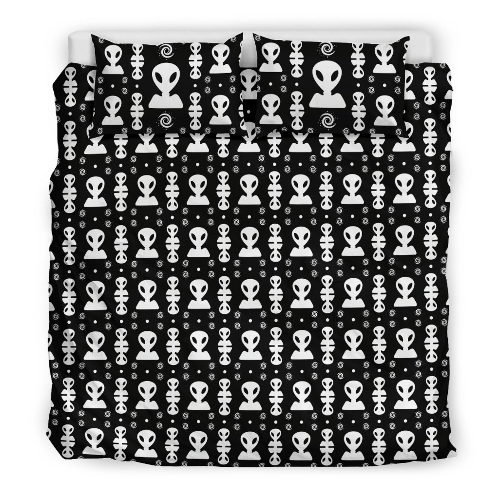 Aliens On My Mind Black 3D Customized Duvet Cover Bedding Set