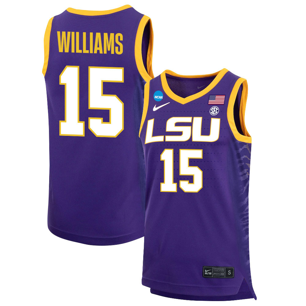 Alisa Williams 15 LSU Tigers 2023 NCAA  Stitched Jersey – Purple