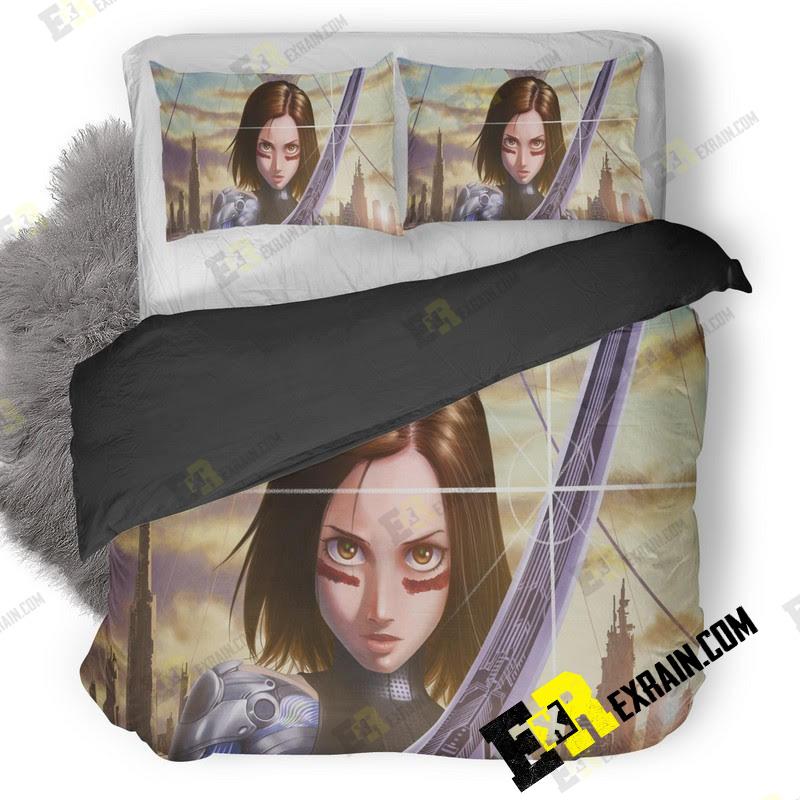 Alita Battle Angel Illustration 3D Customized Duvet Cover Bedding Set