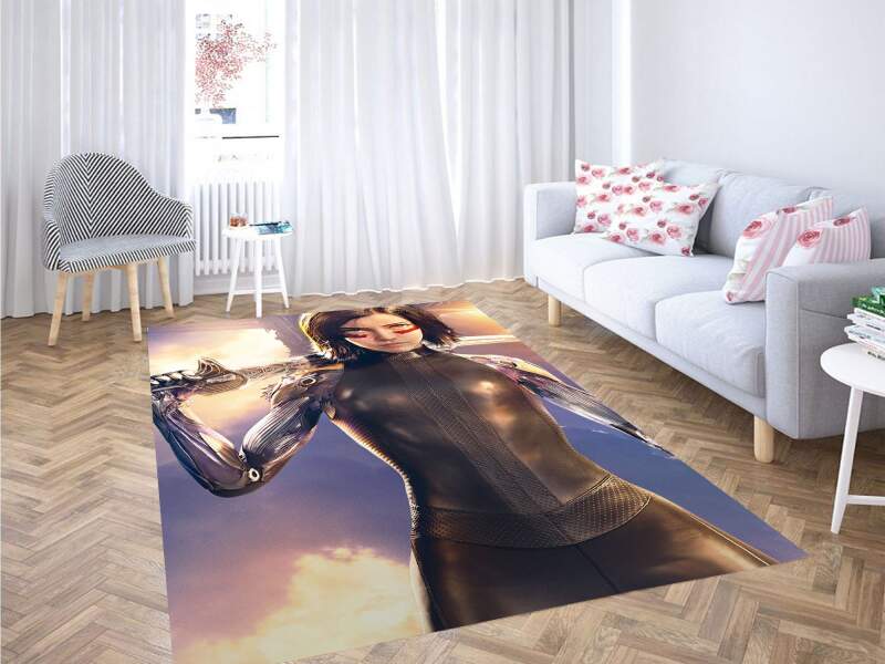 Alita With Weapon Carpet Rectangle Rug