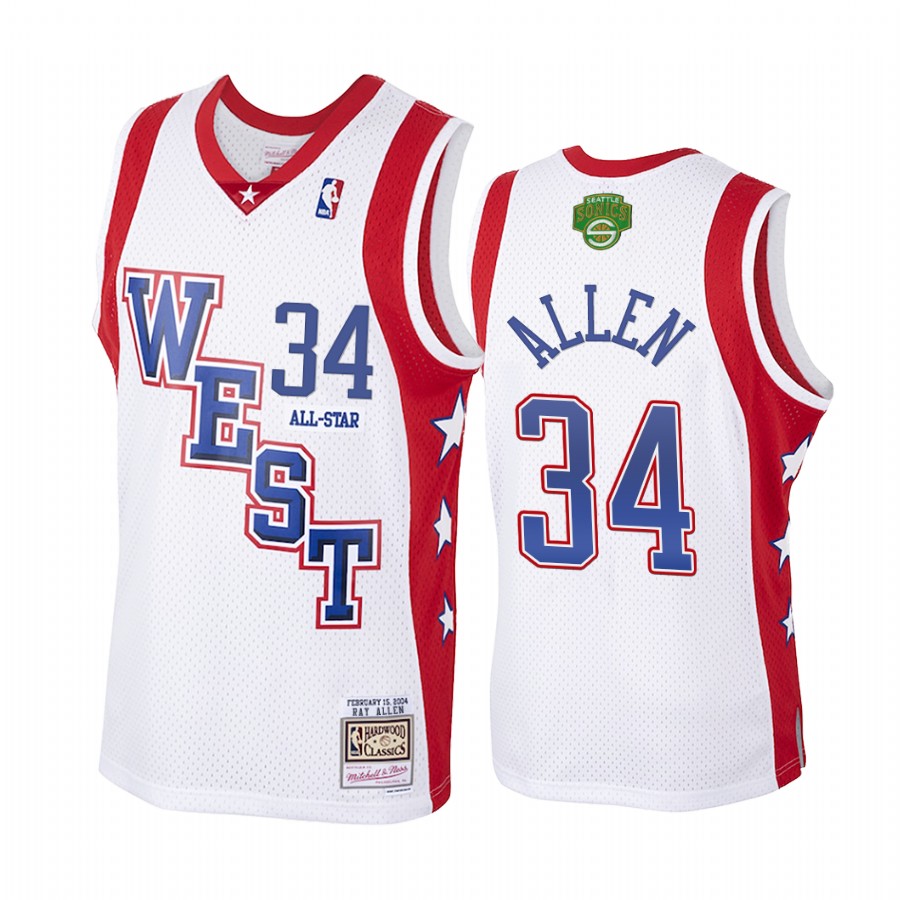 All-Star Ray Allen #34 2004 Hardwood Classics Jersey Men's