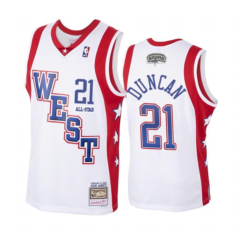 All-Star Tim Duncan #21 2004 Hardwood Classics Jersey Men's