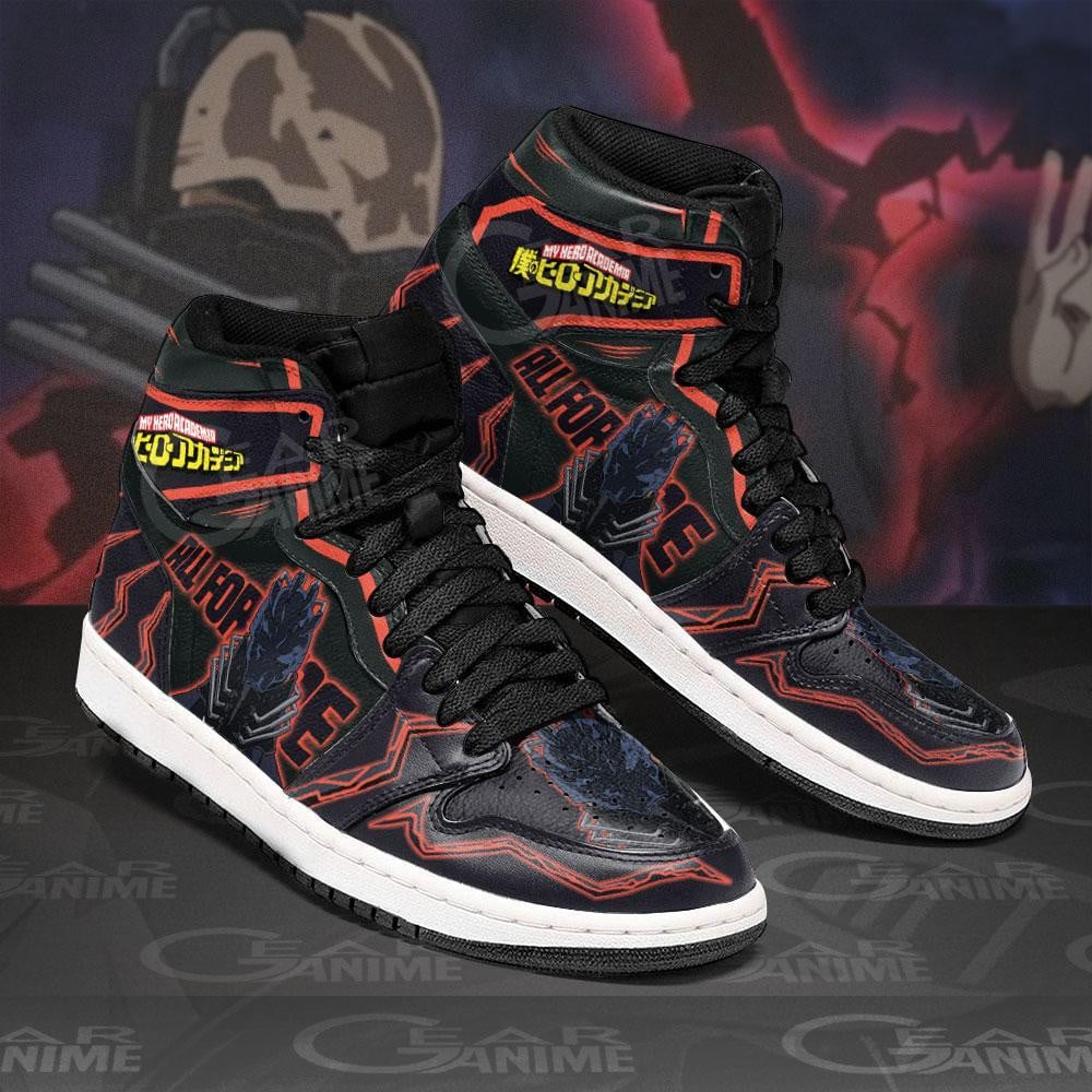All For One JD1s Sneakers My Hero Academia Anime Shoes, Air Jordan Hightop