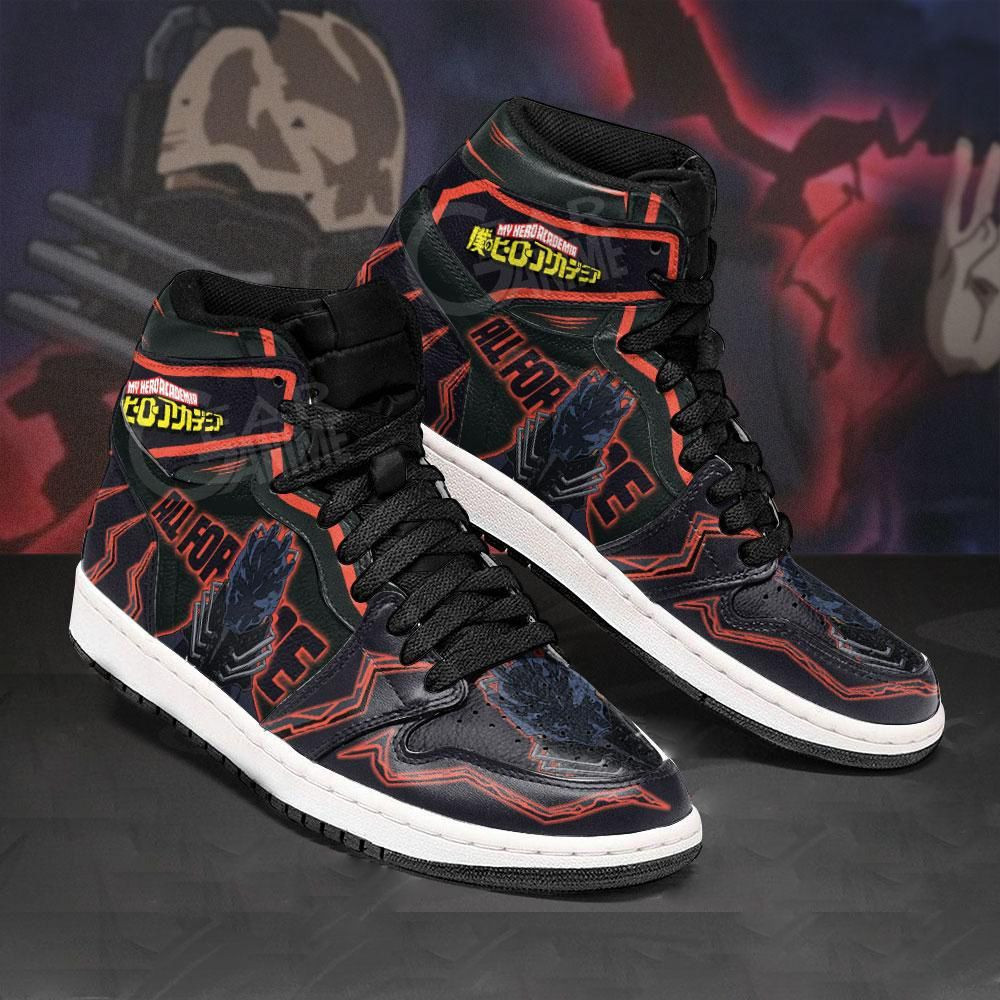 All For One My Hero Academia Anime High Top Air Jordan Sneaker, Air Jordan Hightop