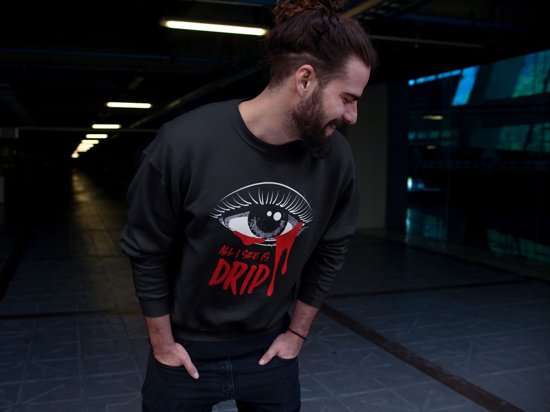 All I See Is Drip Unisex Sweater – Air Jordan 12 Playoffs, Sneakers Matching Sweater