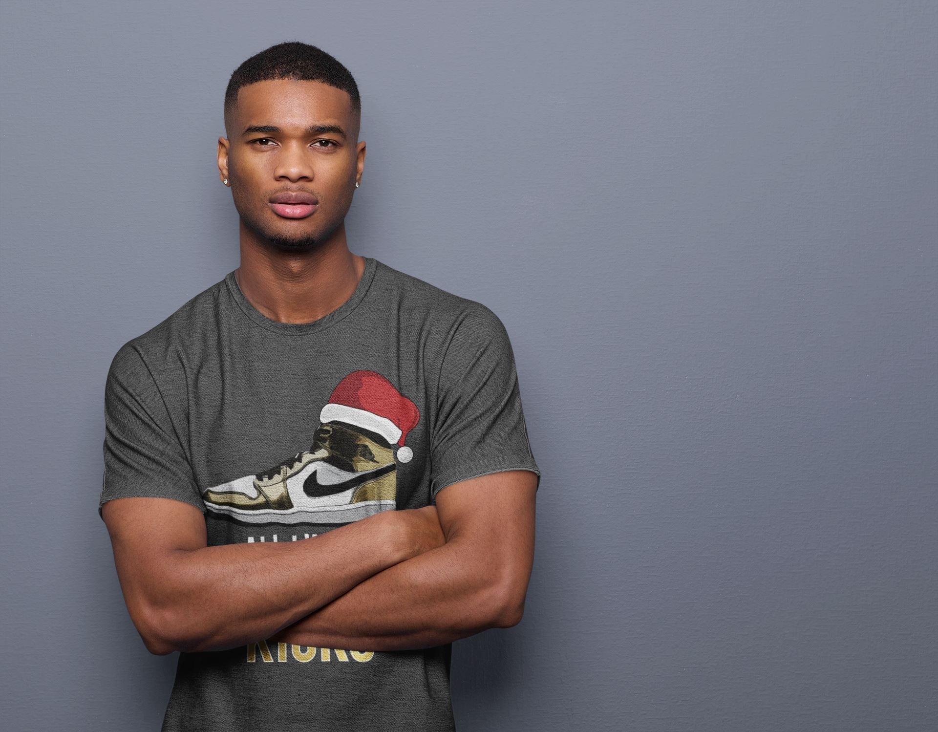 All I Want For Christmas Is Kicks Unisex Sweater – Air Jordan 1 Metallic Gold, Sneakers Matching Sweater