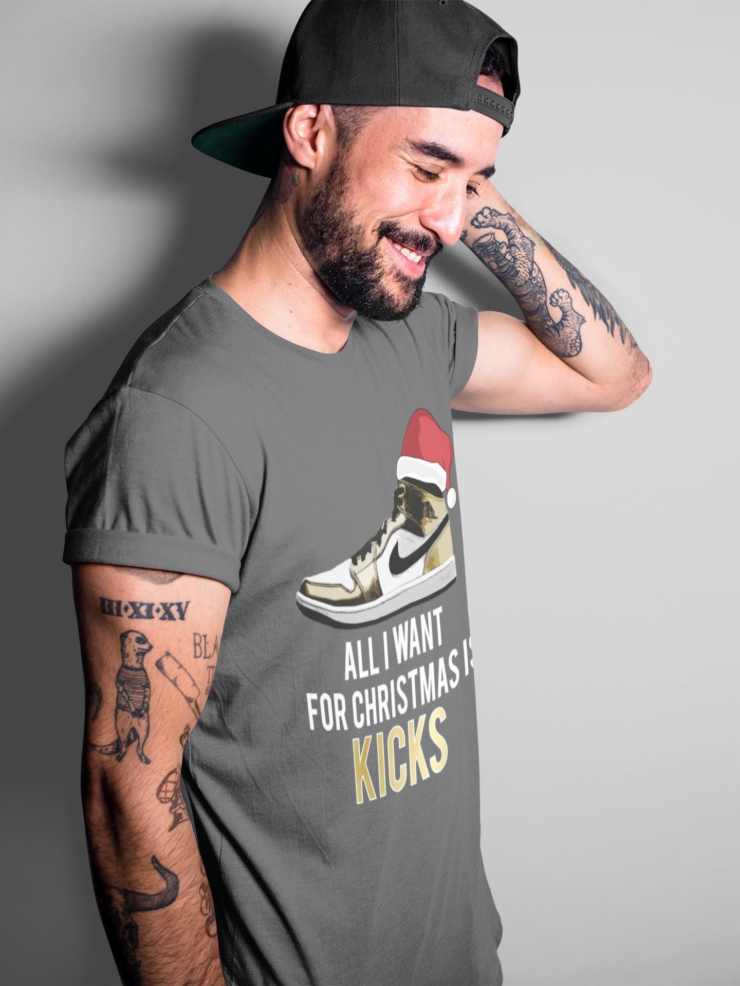 All I Want For Christmas Is Kicks Unisex Sweater – Air Jordan 1 Metallic Gold, Sneakers Matching Sweater
