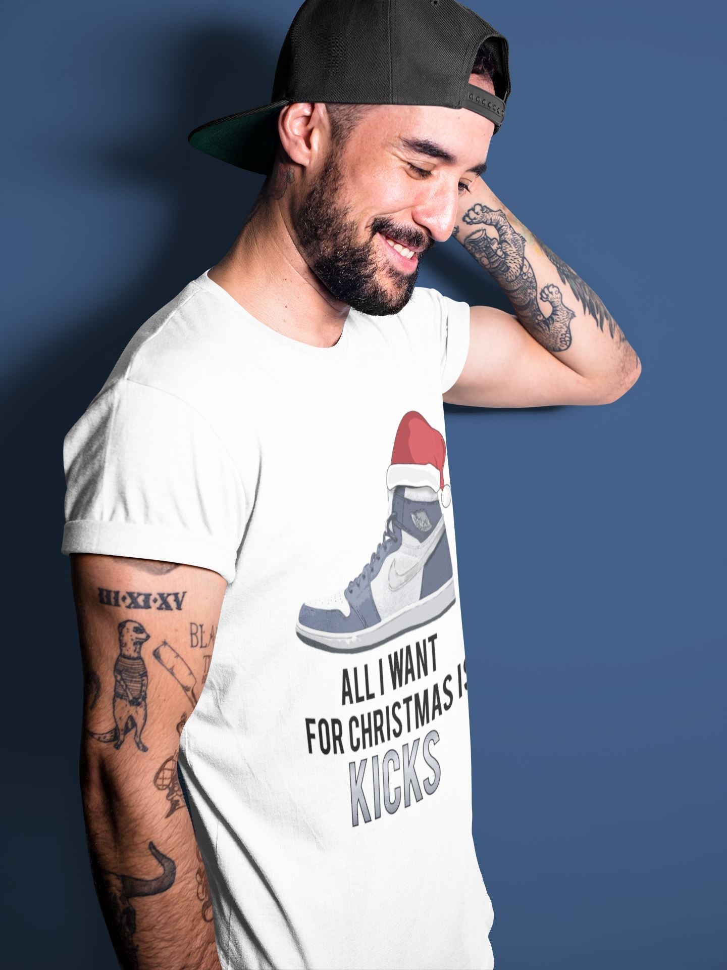 All I Want For Christmas Is Kicks Unisex Sweater – Air Jordan 1 Midnight Navy, Sneakers Matching Sweater