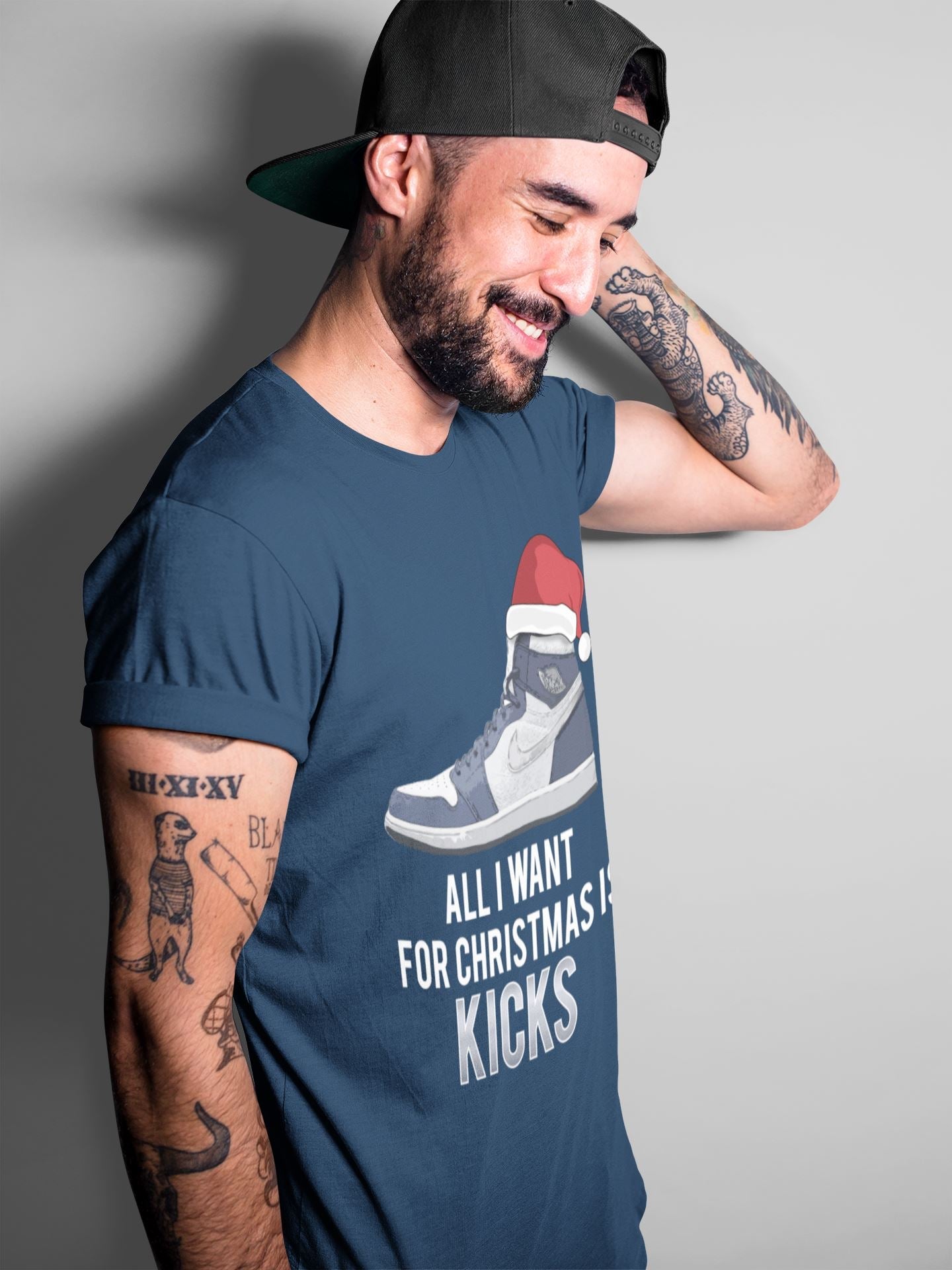 All I Want For Christmas Is Kicks Unisex Sweater – Air Jordan 1 Midnight Navy, Sneakers Matching Sweater