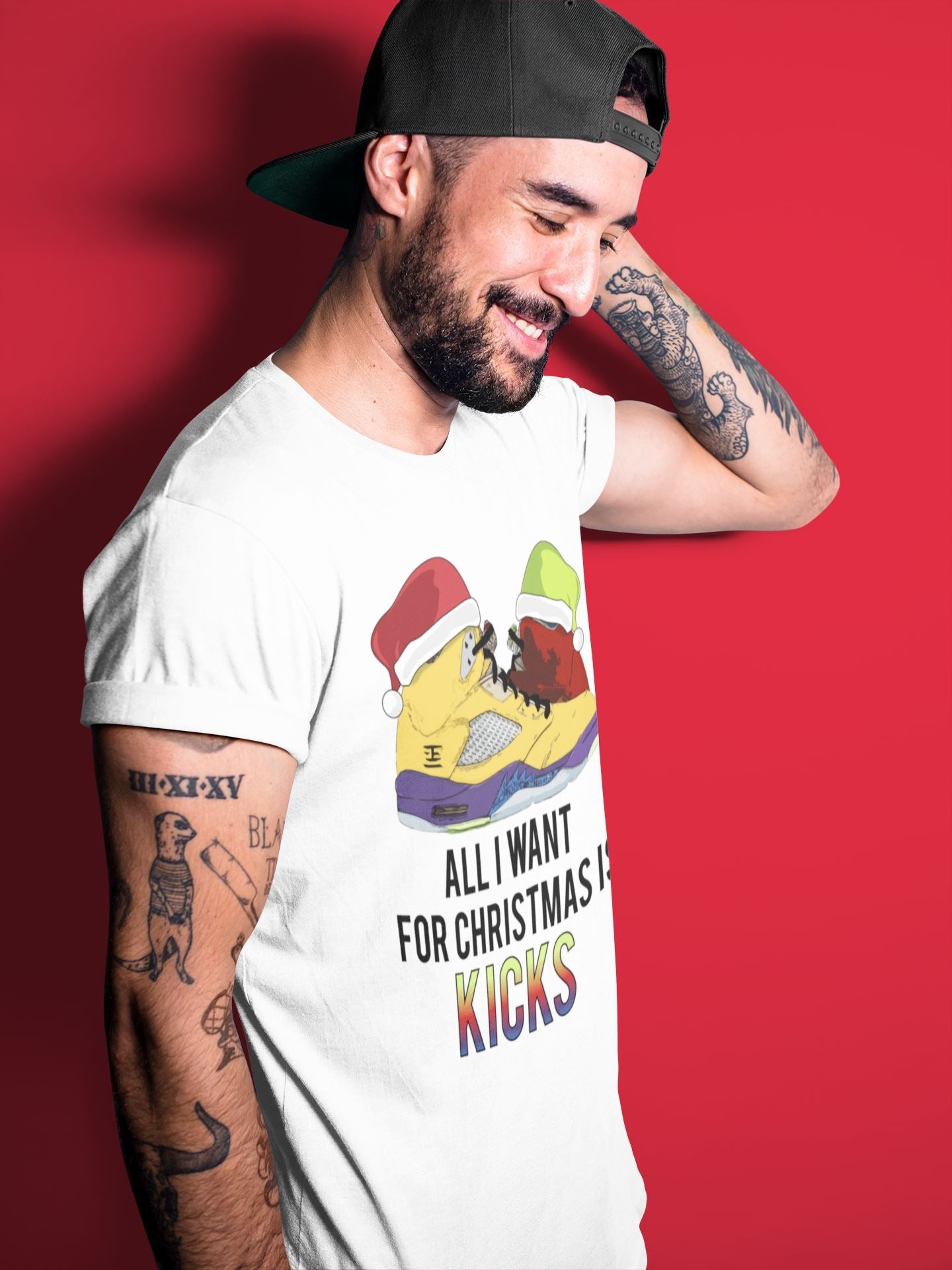All I Want For Christmas Is Kicks Unisex Sweater – Air Jordan 5 What The, Sneakers Matching Sweater