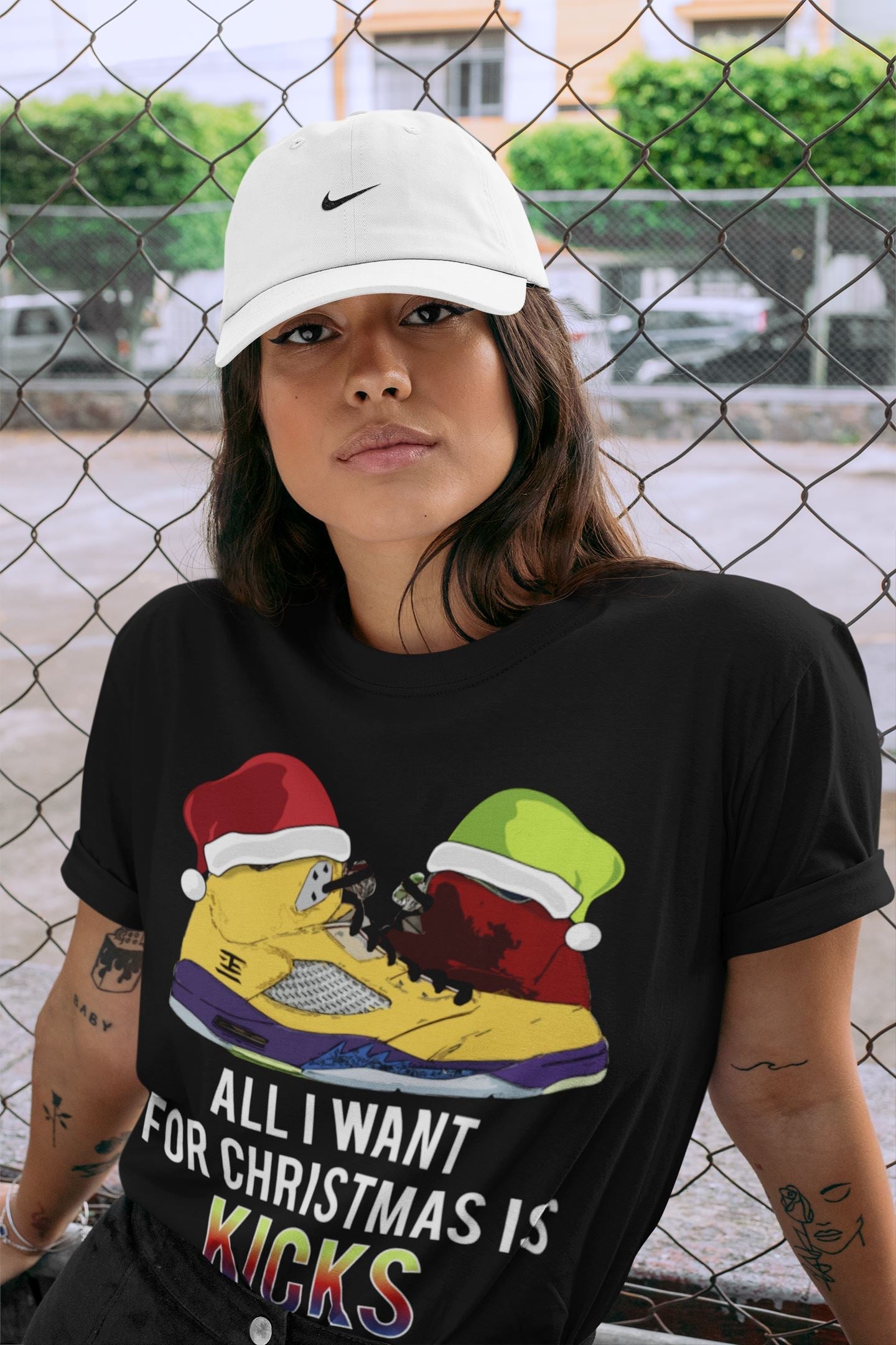 All I Want For Christmas Is Kicks Unisex Sweater – Air Jordan 5 What The, Sneakers Matching Sweater